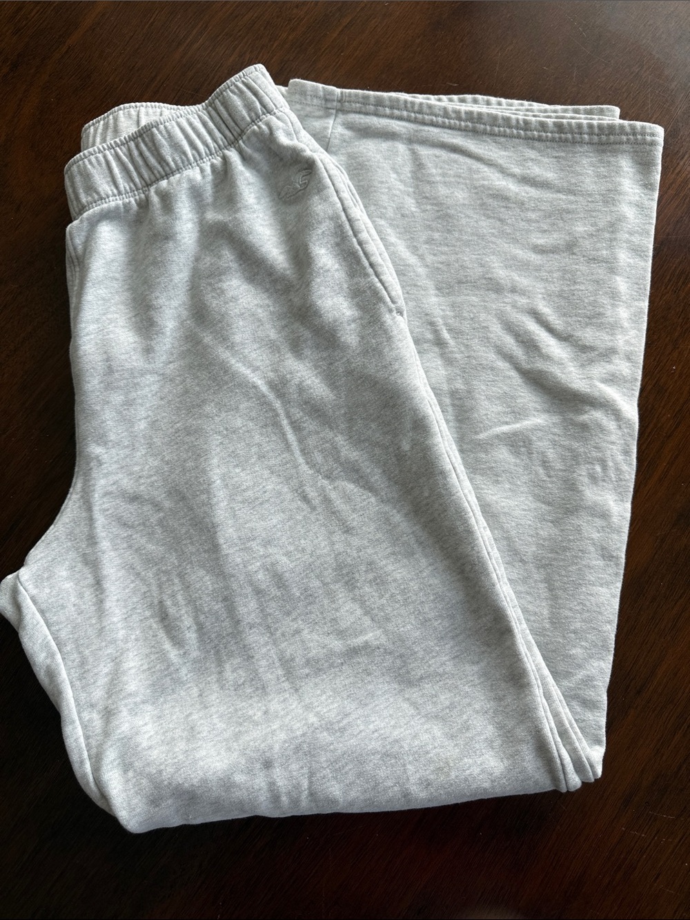 Hollister Light Gray Fleece-Lined Sweatpants